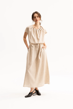 Load image into Gallery viewer, Blacklist - Brianna Dress - Oatmeal colour front shot