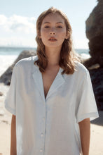 Load image into Gallery viewer, By Ridley Jamie Dress Ocean Color Closed Up Front View