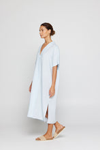 Load image into Gallery viewer, By Ridley Jamie Dress Ocean Color Right Side View