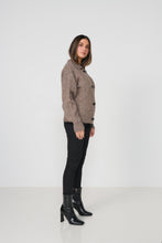 Load image into Gallery viewer, Caju Double Breasted Cardi Woollahra Knit Brown colour side shot
