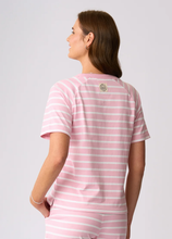 Load image into Gallery viewer, Charlie Jane - St James Top - Rose White Stripe colour back shot