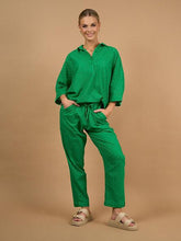 Load image into Gallery viewer, Collectivo - Arden Top - Green Schiffli colour front shot