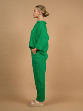 Load image into Gallery viewer, Collectivo - Arden Top - Green Schiffli colour side shot