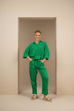 Load image into Gallery viewer, Collectivo - Arden Top - Green Schiffli colour front shot