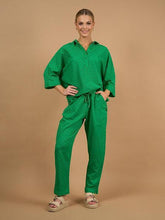 Load image into Gallery viewer, Collectivo - Arden Top - Green Schiffli colour front shot