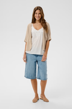 Load image into Gallery viewer, Cream - CRSillar Knit Bolero - Oat Melange colour front shot