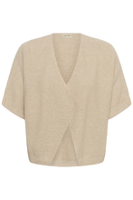 Load image into Gallery viewer, Cream - CRSillar Knit Bolero - Oat Melange colour front shot