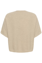 Load image into Gallery viewer, Cream - CRSillar Knit Bolero - Oat Melange colour back shot