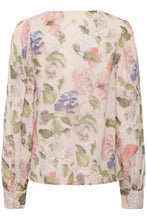 Load image into Gallery viewer, Cream - Lucia Blouse - Sepia Rose Flower colour back shot