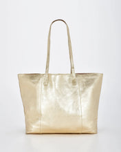 Load image into Gallery viewer, Elara - Metallic Leather Hobo - Champagne colour front shot