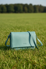 Load image into Gallery viewer, Eloise Soft Leather Crossbody Flap Bag - Ocean colour front shot