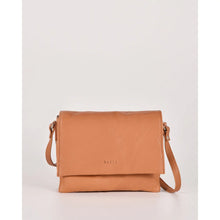 Load image into Gallery viewer, Eloise Soft Leather Crossbody Flap Bag - Tan colour front shot
