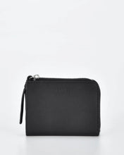 Load image into Gallery viewer, Emmi - Leather Zip Around Small Wallet - Black colour front shot