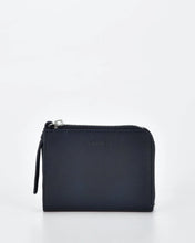 Load image into Gallery viewer, Emmi - Leather Zip Around Small Wallet - Navy colour front shot