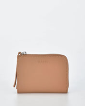 Load image into Gallery viewer, Emmi - Leather Zip Around Small Wallet - Tan colour front shot