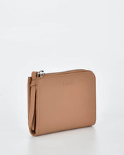 Load image into Gallery viewer, Emmi - Leather Zip Around Small Wallet - Tan colour side shot
