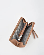Load image into Gallery viewer, Emmi - Leather Zip Around Small Wallet - Tan colour inside shot