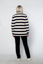 Load image into Gallery viewer, Equinox - Block Stripe Cotton Rugby Top - Navy/ Ivory colour back shot