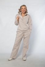 Load image into Gallery viewer, Equinox - Casual Half Zip Leisure Sweater - Natural colour front shot