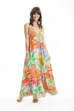 Load image into Gallery viewer, Escape by OQ - Alisa Strappy Maxi Dress Print Color front shot