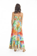 Load image into Gallery viewer, Escape by OQ - Alisa Strappy Maxi Dress Print Color back shot