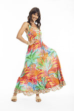 Load image into Gallery viewer, Escape by OQ - Alisa Strappy Maxi Dress Print Color front shot
