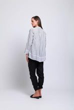 Load image into Gallery viewer, Foil - Artful Ease Shirt in White Stripe colour back shot