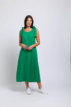 Load image into Gallery viewer, Foil - Bali Tie Dress in Kelly Green colour front shot