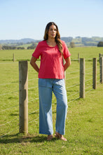 Load image into Gallery viewer, Foil - Benefits Scoop Top - Melon colour front shot