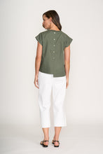 Load image into Gallery viewer, Foil - Cut Of Your Rib Top - Sage colour back shot