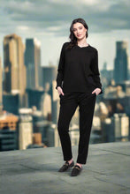 Load image into Gallery viewer, Foil - Deeply Involved Top - Black colour front shot