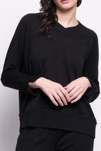 Load image into Gallery viewer, Foil - Deeply Involved Top - Black colour front shot