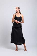 Load image into Gallery viewer, Foil - Exhibit A Skirt in Black colour front shot