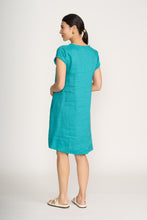 Load image into Gallery viewer, Foil - Festival Dress - Aquatic colour back shot