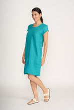 Load image into Gallery viewer, Foil - Festival Dress - Aquatic colour side shot