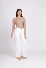 Load image into Gallery viewer, Foil - Fine Merino Crew Neck Top - Birch Marl Colour Front View