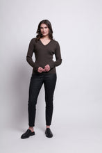 Load image into Gallery viewer, Foil - Finer Things Sweater - Pine Forest Marle Colour Front View