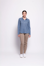 Load image into Gallery viewer, Foil - Full Monty Trapeze Trouser - Latte colour front shot