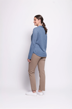 Load image into Gallery viewer, Foil - Full Monty Trapeze Trouser - Latte colour back shot