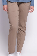 Load image into Gallery viewer, Foil - Full Monty Trapeze Trouser - Latte colour front closed up shot
