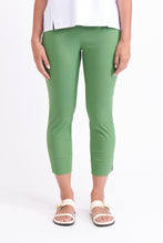 Load image into Gallery viewer, Foil - Fuss Free Capri in Apple colour front closed up shot