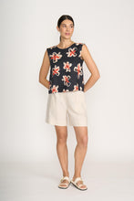 Load image into Gallery viewer, Foil - Its Only Natural Top - Flower Doodle colour front shot