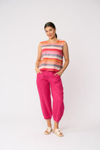Load image into Gallery viewer, Foil - Its Only Natural Top - Sunset Stripe colour front shot