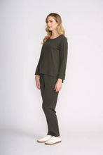 Load image into Gallery viewer, Foil - Secret Agent Top - Olive colour side shot