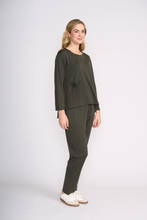Load image into Gallery viewer, Foil - Secret Agent Top - Olive colour side shot