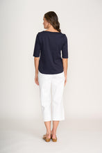 Load image into Gallery viewer, Foil - Shore Bet Top - True Navy colour back shot