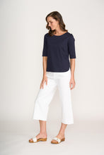 Load image into Gallery viewer, Foil - Shore Bet Top - True Navy colour side shot