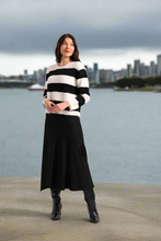 Load image into Gallery viewer, Foil - Top Bird Jumper - Black-Pearl Stripe colour front shot