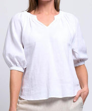 Load image into Gallery viewer, Foil - Turn Up The Volume Top - White front closed up shot