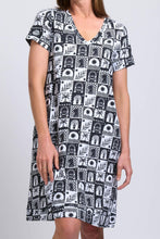 Load image into Gallery viewer, Foil - What the Frock Dress - Goddess style front closed up shot